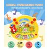 Kids Cartoon Piano Keyboard Game with Animal Sounds Flashing Light Music Baby Instrument Music Toys Educational Toys Kids Gifts
