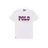 Polo Letter Print Crew Neck Casual Short Sleeve T-Shirt Men Tops White 710871233-001