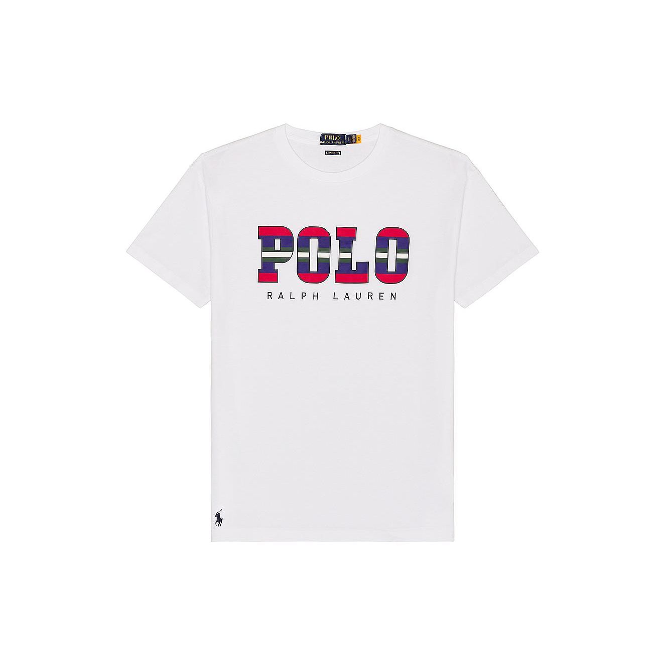 

Polo Ralph Lauren Мужская повседневная футболка с коротким рукавом и круглым вырезом с принтом букв Белый 710871233-001 XL