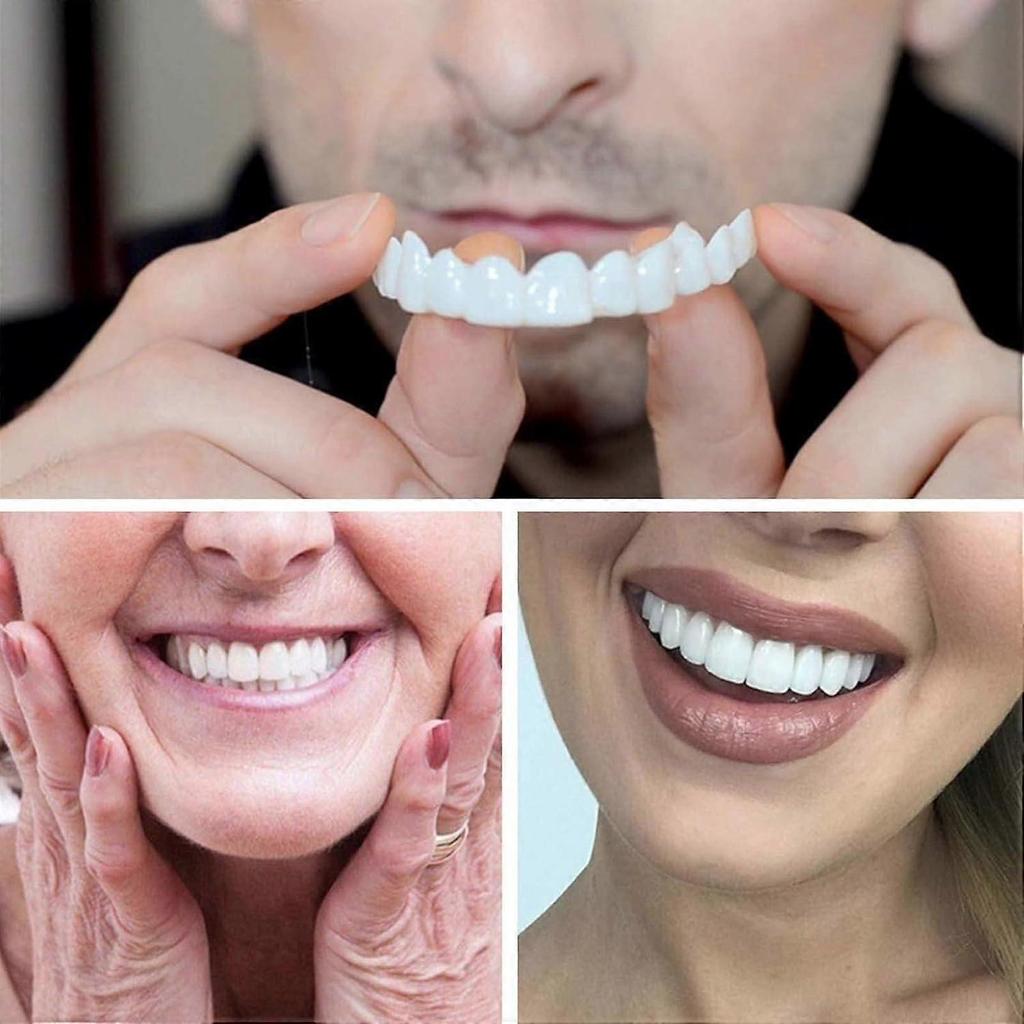 Fake Teeth Denture Teeth Temporary Snap On Veneers Cover The Imperfect Teeth Fix Confident Smile