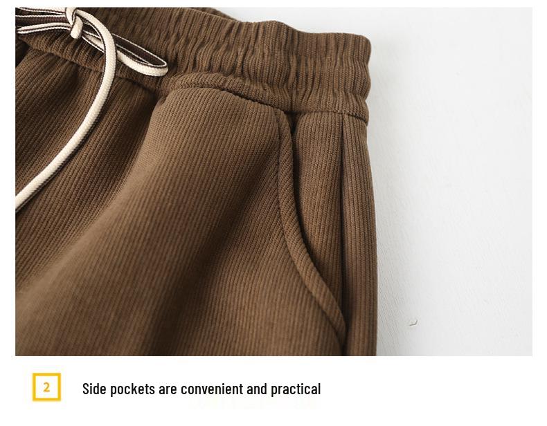 Mom's High-Waisted Tapered Pants - Plus Velvet, Midweight, Casual, Spring-Fall, Winter Wear