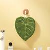 1pc Leaf-Shaped Hanging Hand Towel - Ultra Soft, Super Absorbent & Quick-Dry Bath & Kitchen Towel ,Hanging Loop - for Bathroom