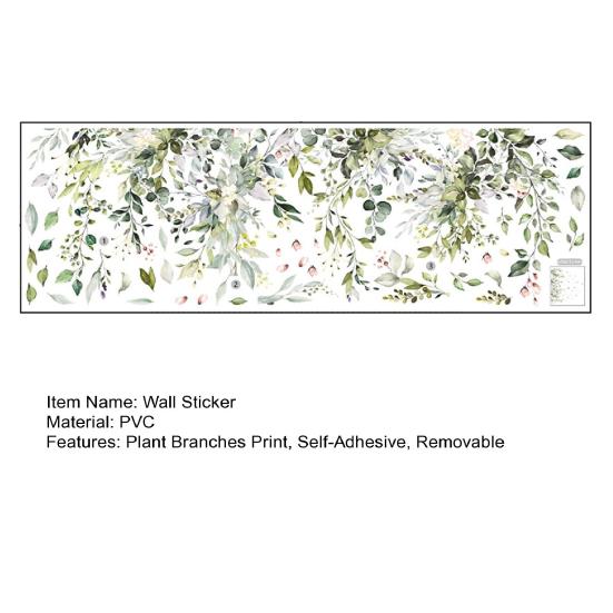 Selvklebende Avtagbar Avtagbar Veggklistremerke Vanntett PVC Blomster Plantemønster Rombakgrunn