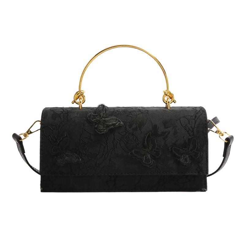 Women's Bag 2026 New Style Sen Series Sweet Fashionable Lace Butterfly Western-style Single-shoulder Chain Small Square Bags