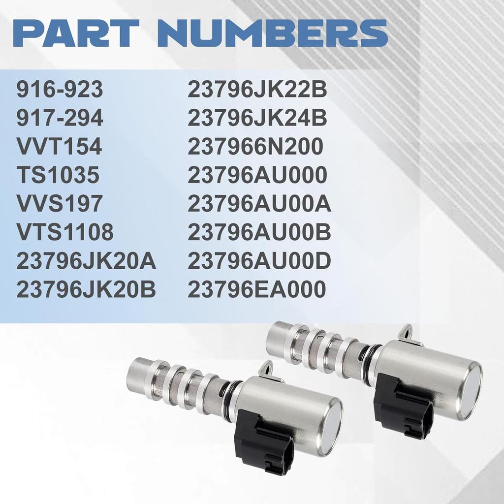 2 PCS Engine Variable Valve Timing (VVT) Solenoid 23796JK20B for EX35 G25 G37 Q50 QX70 370Z GT-R M35 FX37 FX35 EX35