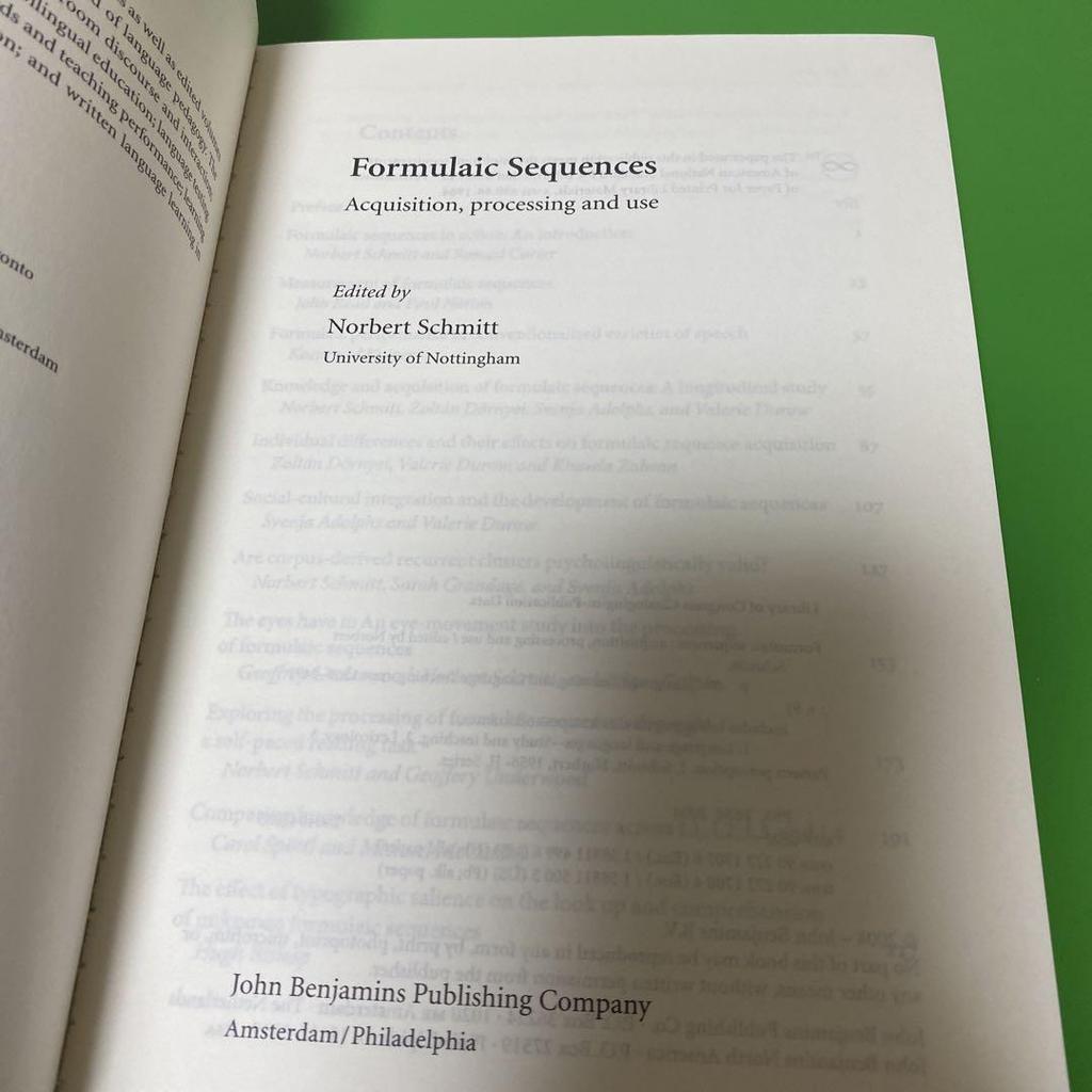 [USED] Formulaic Sequences