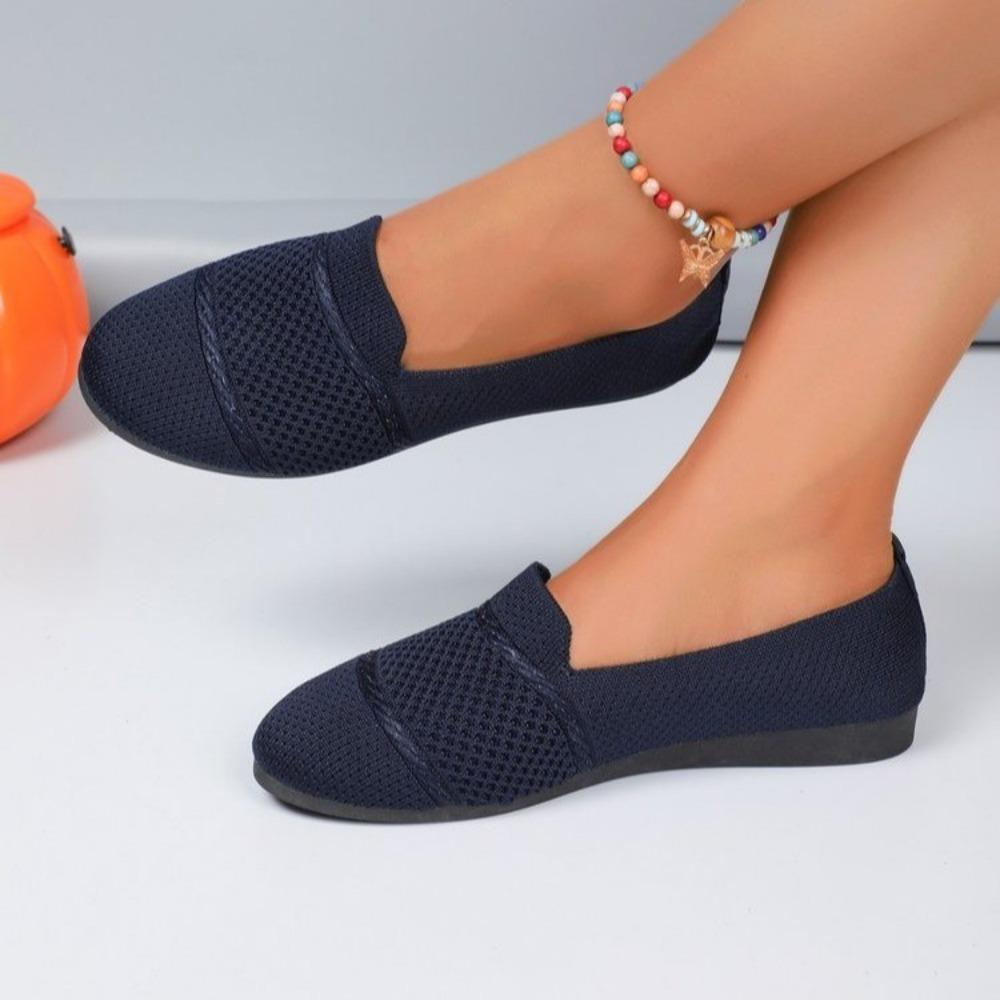 Damskie buty płaskie Wiosna i Jesień Płytkie Modne Mokasyny Wygodne Oddychające Sneakersy z Siateczki Lekkie Buty dla Kobiet