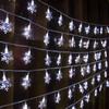 AWQ 100 LED 49 FT Christmas Lights Snowflake String Lights 8 Modes White