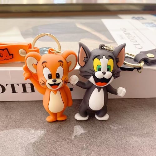 KalaCase Tom and Jerry Keychain, Creative Anime Keychain, Smart Comic Style, Stylish and Simple, School Bag Decoration, Style 1