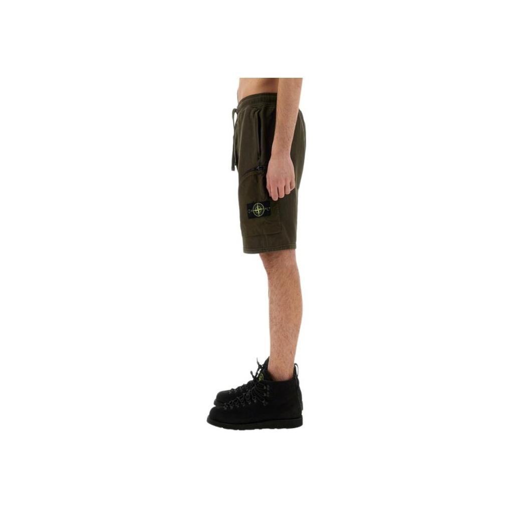 STONE ISLAND Logo Drawstring Casual Shorts Men Shorts Brown K1S156200002S0123-V0054