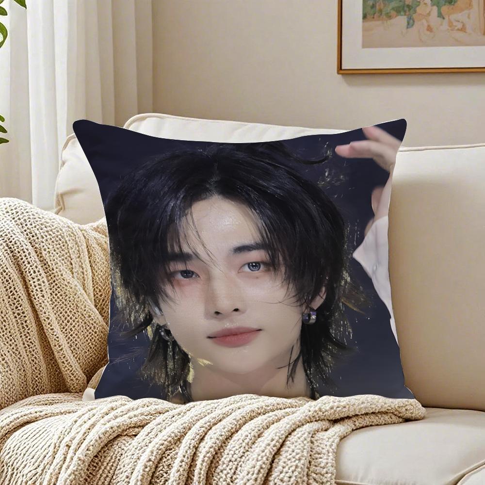 Person Idol HHyunjin Cushion Cover Pillowcase Antidustmite living Room Sofa Decor Cushion Room