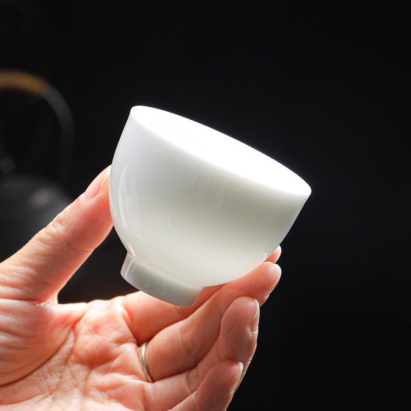 Gongfu Style High-White Porcelain Conical Tea Tasting Cup