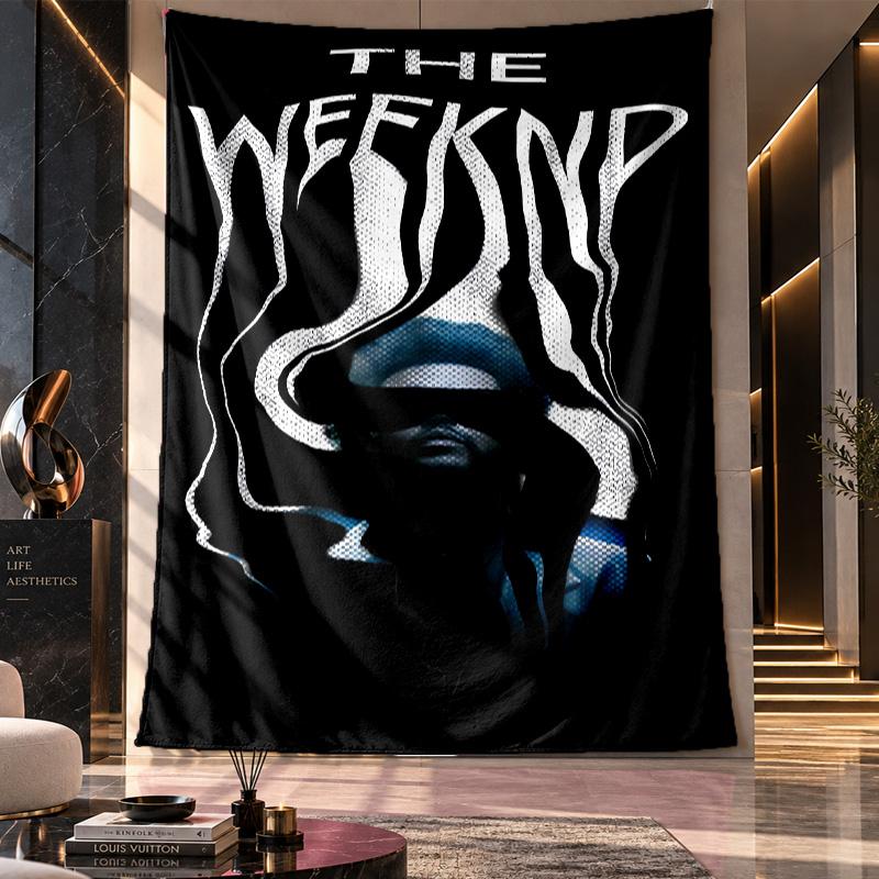 Wall Hanging Tapestry,The Weeknd Printed Fabric Backdrop For Dorm Room Party Decoration