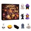 Creative Holiday Scene Decor Halloween Advent Calendar with 9 Mini Resin Figures, Day Spooky Countdown Gift Box To Calendar, Surprise Collectible