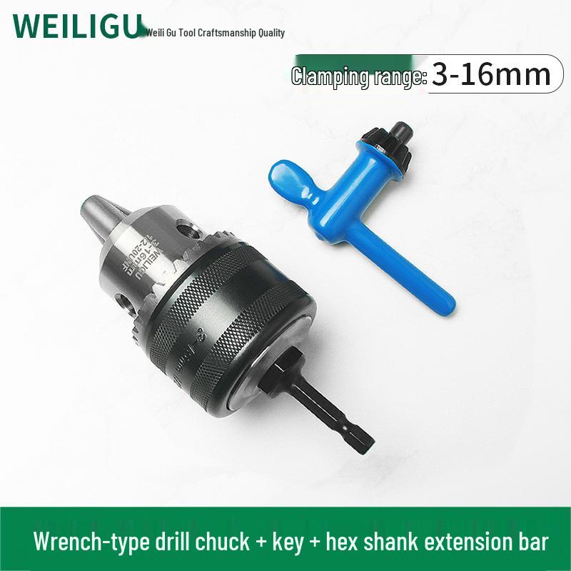 1/4-Inch Hex Shank Drill Chuck Adapter for Electric & Air Wrenches, 6.35mm Lithium Battery Converter