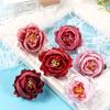 10Pcs 4.5cm Artificial Flower Head Retro DIY Realistic Decorative Handcrafts Faux Rose Head Home Decor