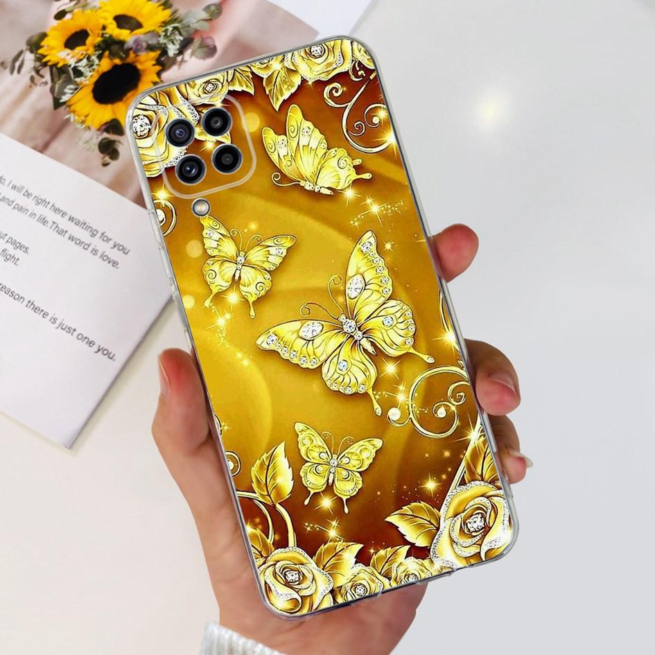 For Samsung Galaxy M32 Case SM-M325F Cover Popular Flower Clear Silicone Soft TPU Funda For Samsung M32 4G M 32 GalaxyM32 Bumper