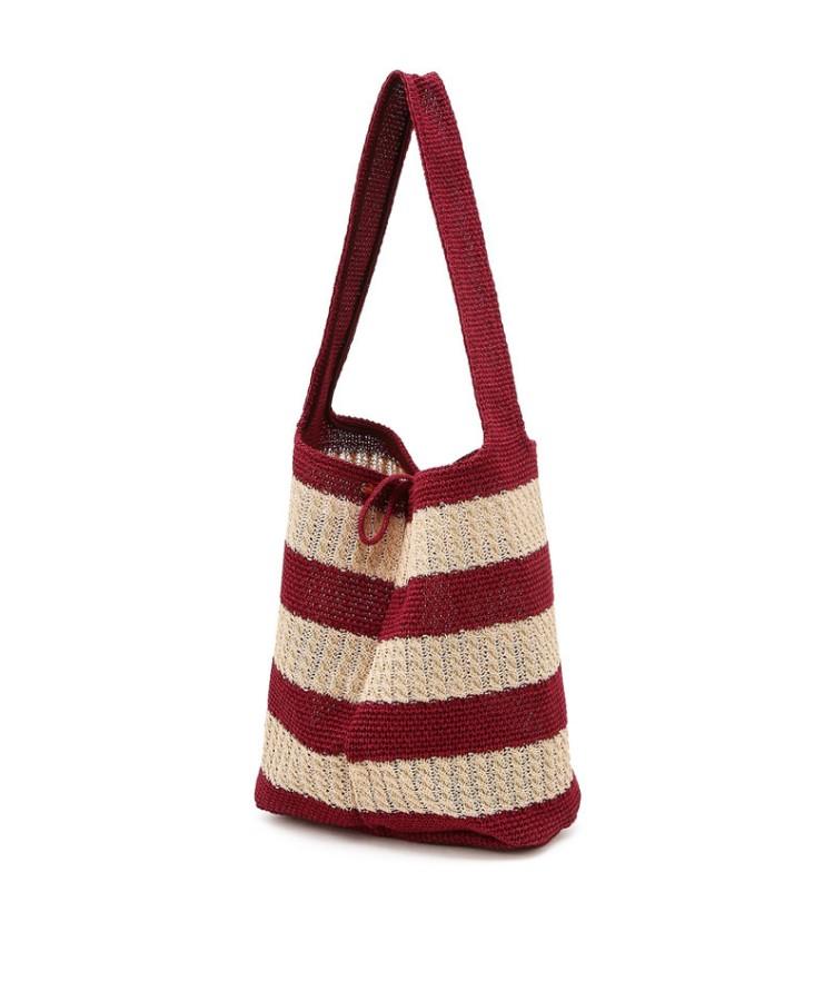 Hazzys Women Acc Marine Red Striped Knit Bag L Hiba6E802R2