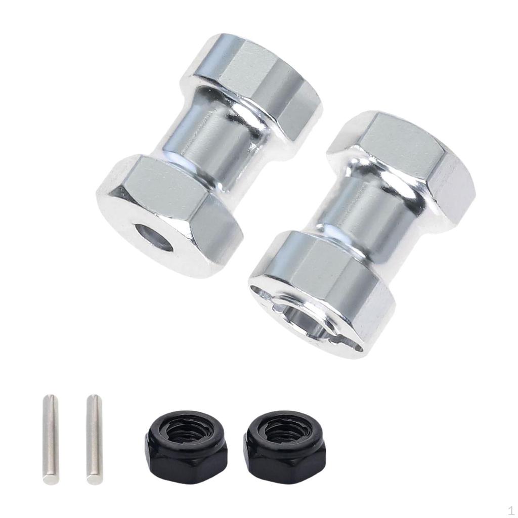 2 Pieces RC Drive Adapter Axle Extension Combiner High Performance Lightweight Compatible Wheel Hub