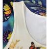 Plus Size Butterfly Print Tank DressCasual Crew Neck Sleeveless Dress For Spring & SummerWomen's Plus Size Clothing