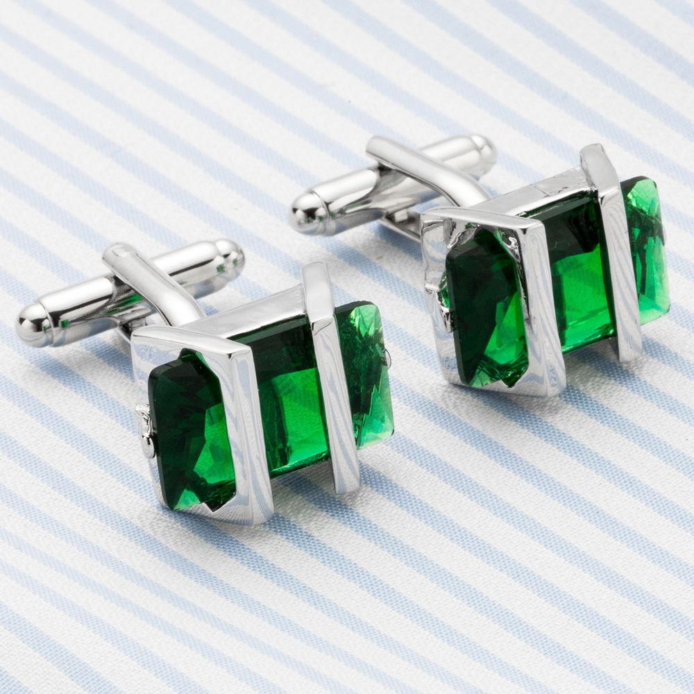 Nuovi polsini in cristallo verde, gemelli per maniche di camicia alla francese, gemelli per abito da lavoro, bottoni per abito da sposa 708
