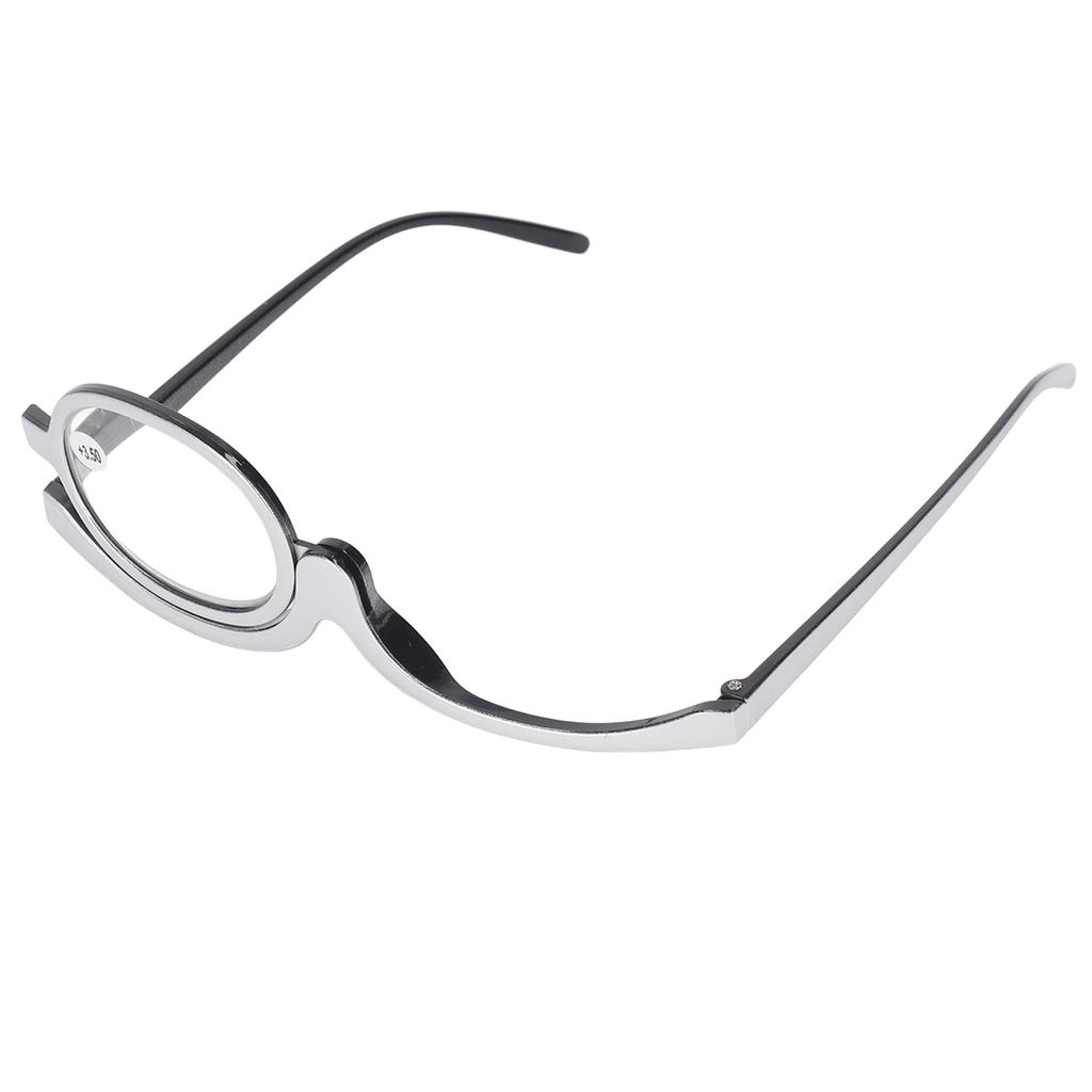 Magnifying Makeup Glasses Single Flip Up Lens Cosmetic Women Reading Glasses with Eyeglass Case +3.50
