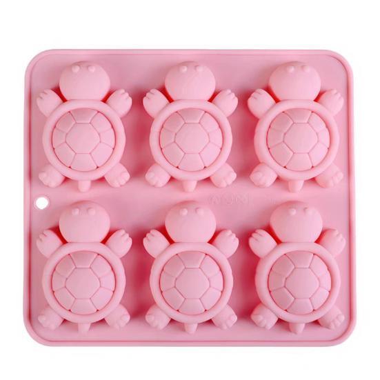 Mini Moule en Silicone Tortue 36 Cavités Bac à Glaçons Moule pour Fabrication de Savon Moule de Cuisson Flexible pour Chocolat Gelée