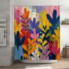Lebhafter floraler Duschvorhang Kräftige Farben für Badezimmerdekor