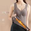 Winter Women's Velvet Thermal Vest Sleeveless Thermal Underwear with Bra Pads Sleeveless Bottoming Shirt Fleece Undershirt with Bra Pads