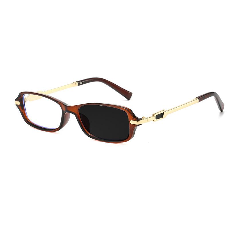 New Brand Korean Style Square Small Frame Reading Glasses Photochromic Anti Blue Light Women Hyperopia Eyeglass