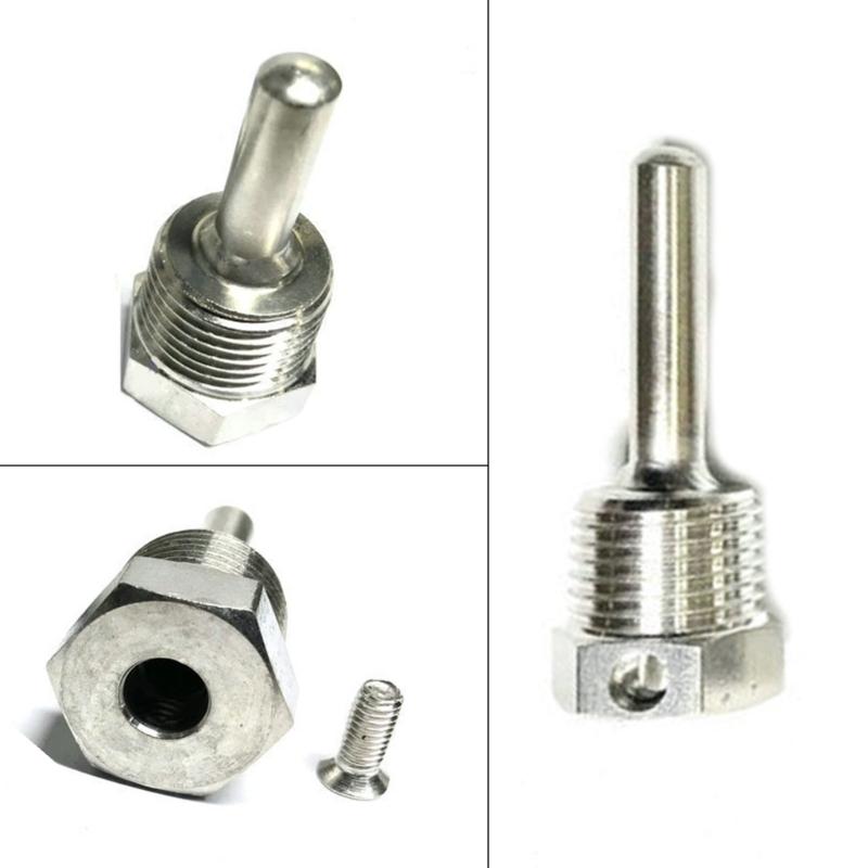 2Pcs G1/2 Weldless Thermowell 50/100/300mm 304 Stainless Steel Thermowell with Screw Locking Thermocouple Thermopocket