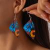Ladies Acrylic Butterfly Wings Pendant Earrings Four Seasons Jewelry Creative Fashion for Women Insect Lovers