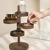 Yousheng Rotatable Storage Rack, Multi-Purpose Wooden Organizer, Space-Saving Portable Jewelry Holder, for Kitchen Bathroom Bedroom