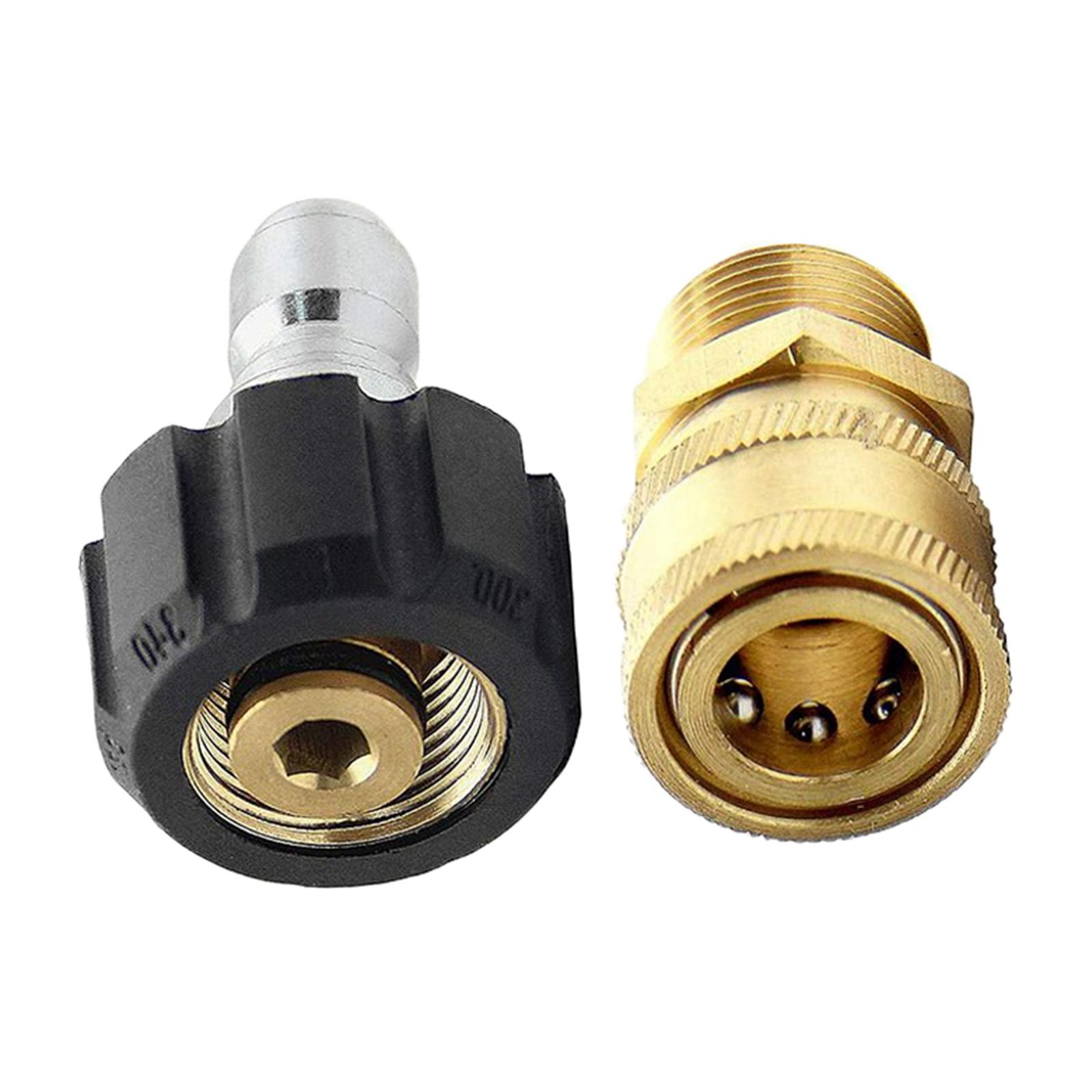 Pressure Washer Adapter Kit, M22 to 3/8  Quick Connect and Disconnect Rustproof