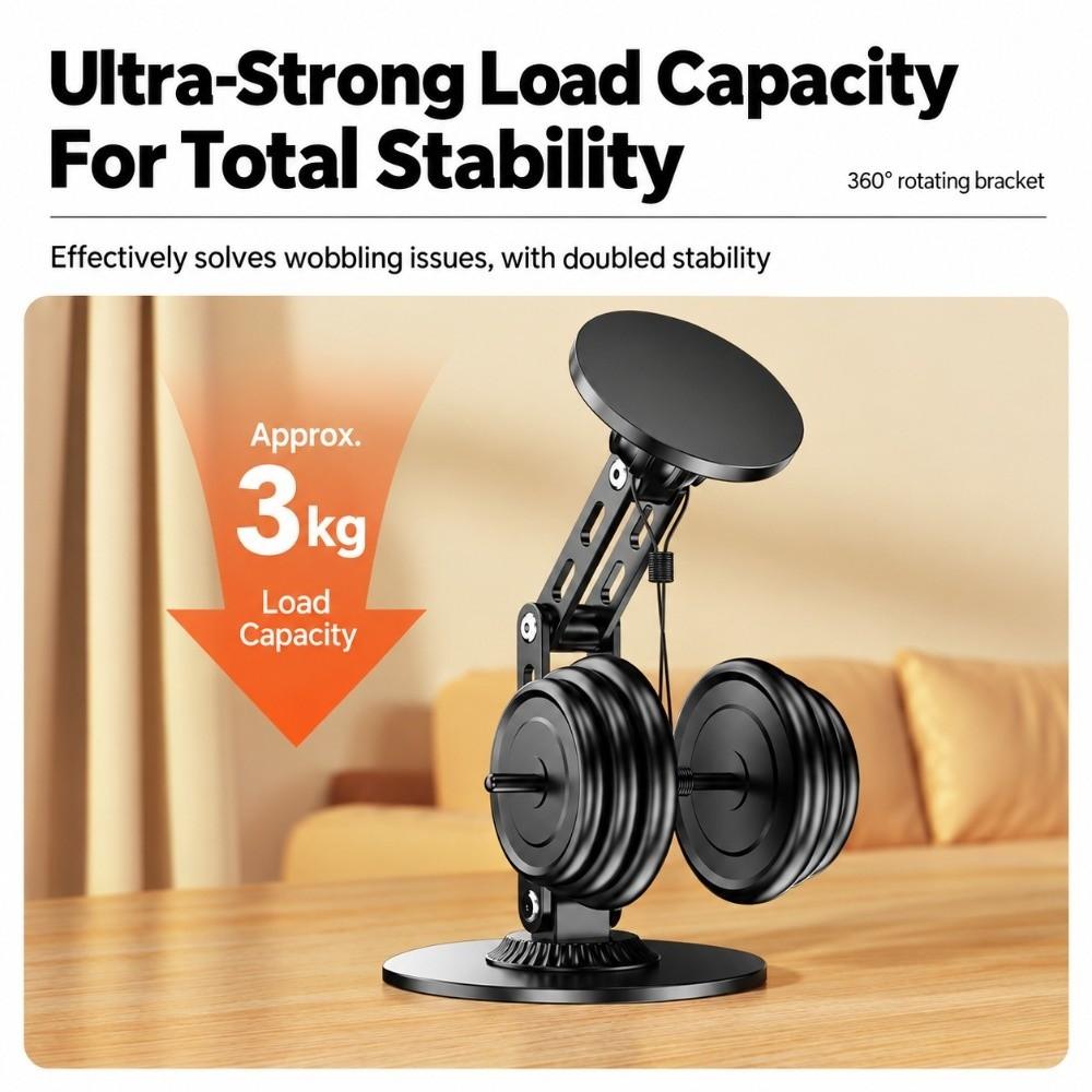 Rotatable Magnetic Desktop Phone Stand Adjustable Desk Phone Mount Foldable Phone Holder
