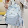 Schoolbag printed backpack Korean version ins cute cartoon backpack female large capacity graffiti student sweet versatile backpack