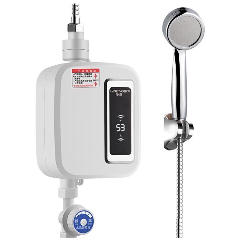 

Миниатюрный мгновенный электрический водонагреватель 3500 Вт для ванной и кухни, безнапорный водонагреватель, кран с дисплеем температуры, душевой набор