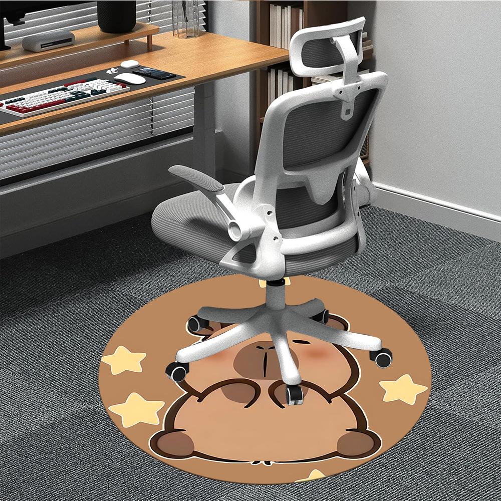 1 Stück Wasserschwein Büro Runder Teppich, Matte Geeignet Für Büro, Unter Bürostühlen Schlafzimmer Wohnzimmer Heimdekoration, Zimmer Deko