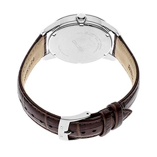 Seiko Solar 100m Water Sapphire Overseas Model SNE529P1 Men's Watch, Resistant, Crystal, [Imported]