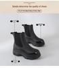 Korean Style Women's Waterproof Chelsea Rain Boots - Mid-Calf Rubber Overshoes with Thick Sole Fashion.