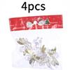 (4 Pcs/bag) 5x7cm Christmas Transparent Angel Pendant Holiday Party New Year Decoration Home Creative Children's Gift Plastic