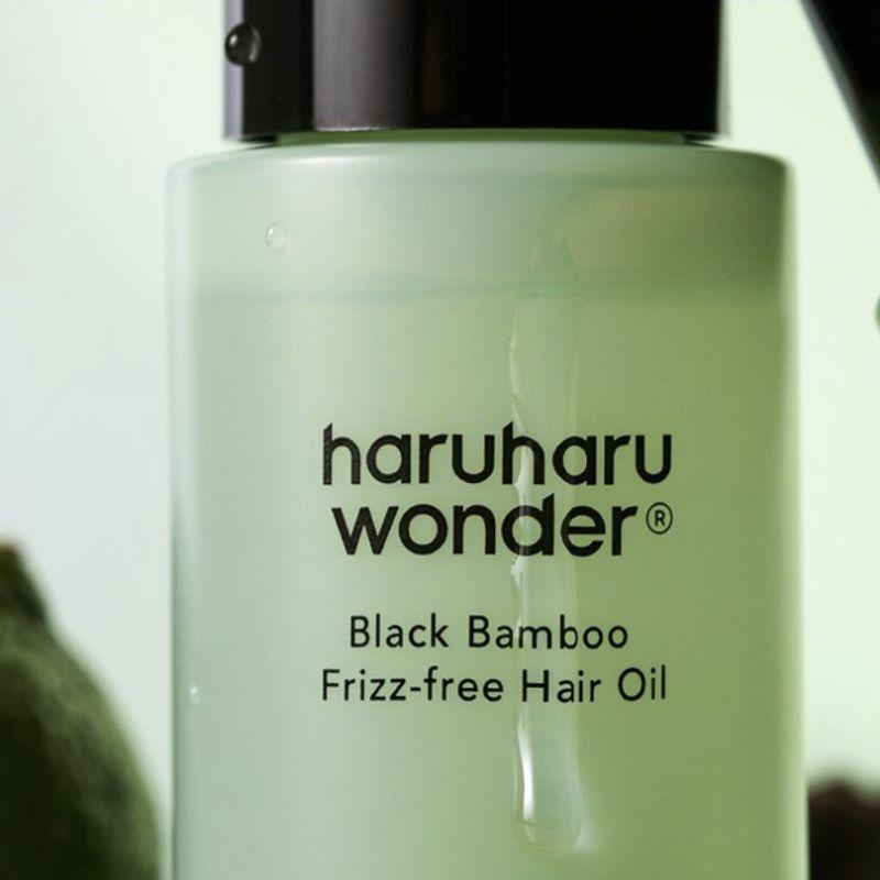 Haruharu Wonder Black Bamboo Daily Hair Oil 80ml 1pcs– Lightweight Nourishing & Shine Care Hair Treatment