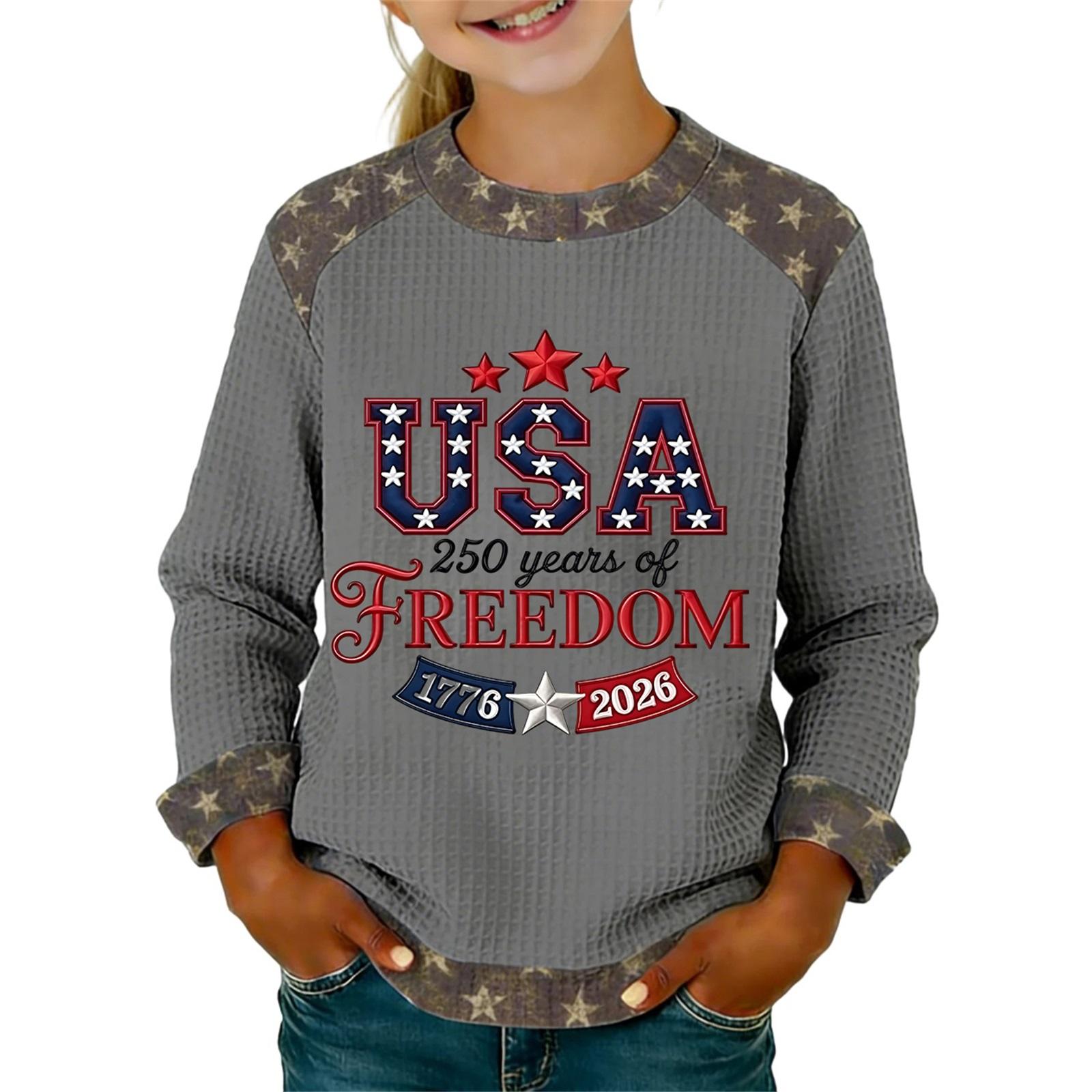 Children s Fashionable  Comfortable  Casual Long-Sleeve Printed Top 120