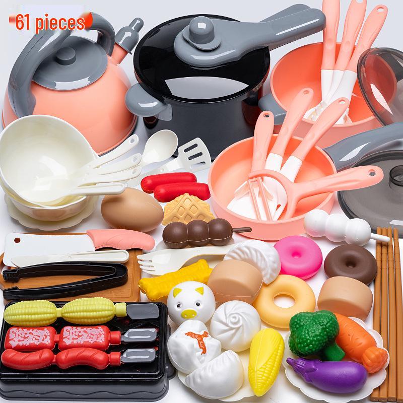 Cross-Border Pretend Kitchen Playset: Educational Toy for Girls Ages 3-6, Includes Fruit Cutting Set