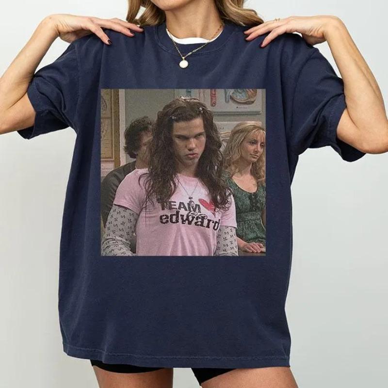 Twilight Meme Edward Team Tshirt Summer New Trend Y2K Casual Fashion Tshirt S