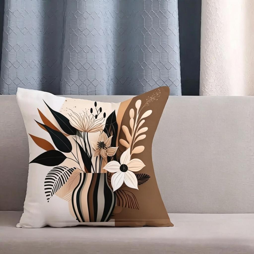 Floral Throw Pillow Covers Decorative Cushion Covers For Home Decor Backrest Support Pillowcases Sofa Bedroom Living Room Gift