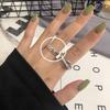 Adjustable Thai Silver Retro Ring: Trendy, Versatile, Hip Hop-Inspired Design for Women