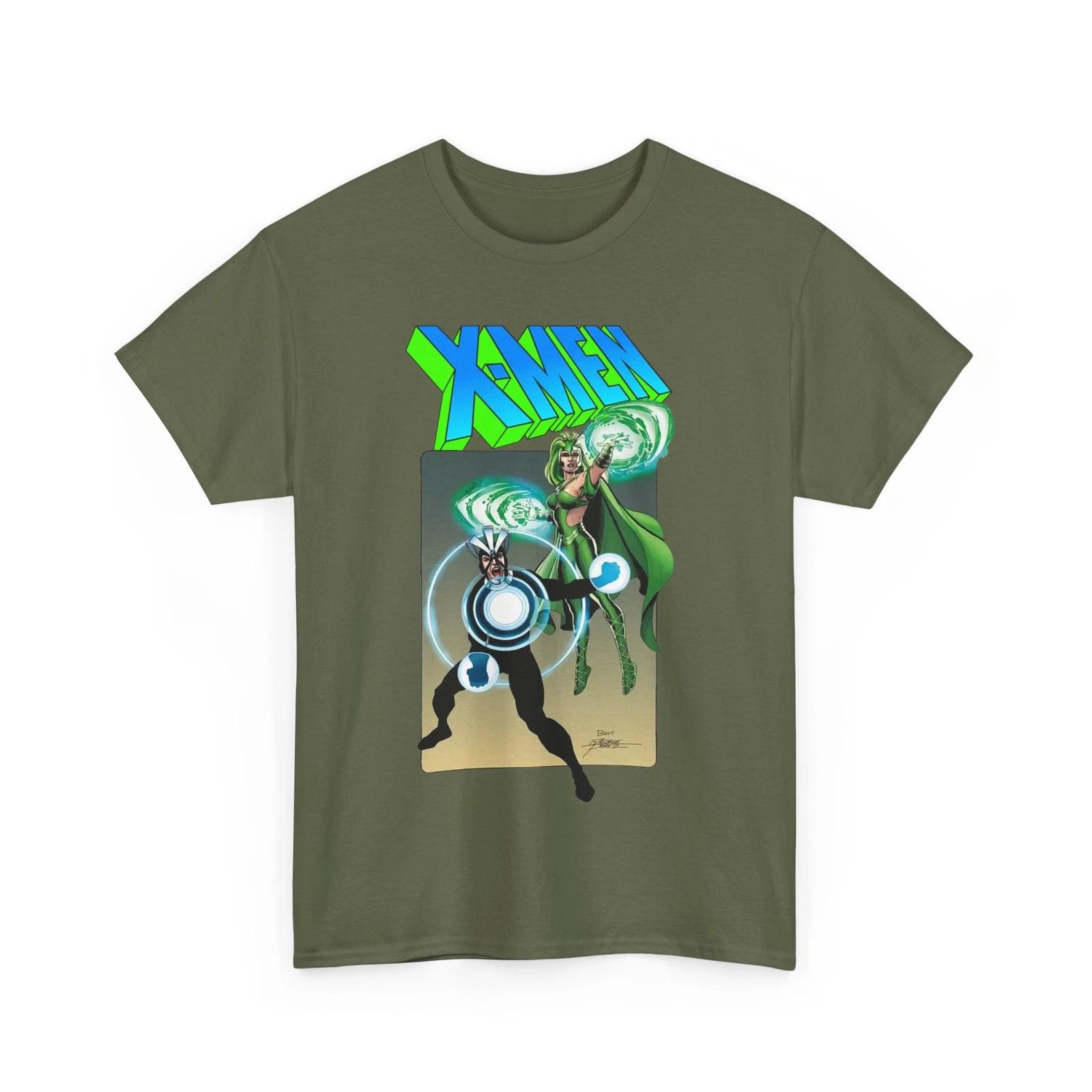 Havok & Polaris T-Shirt - George Perez Art - Uncanny X-Men - Marvel Comics S