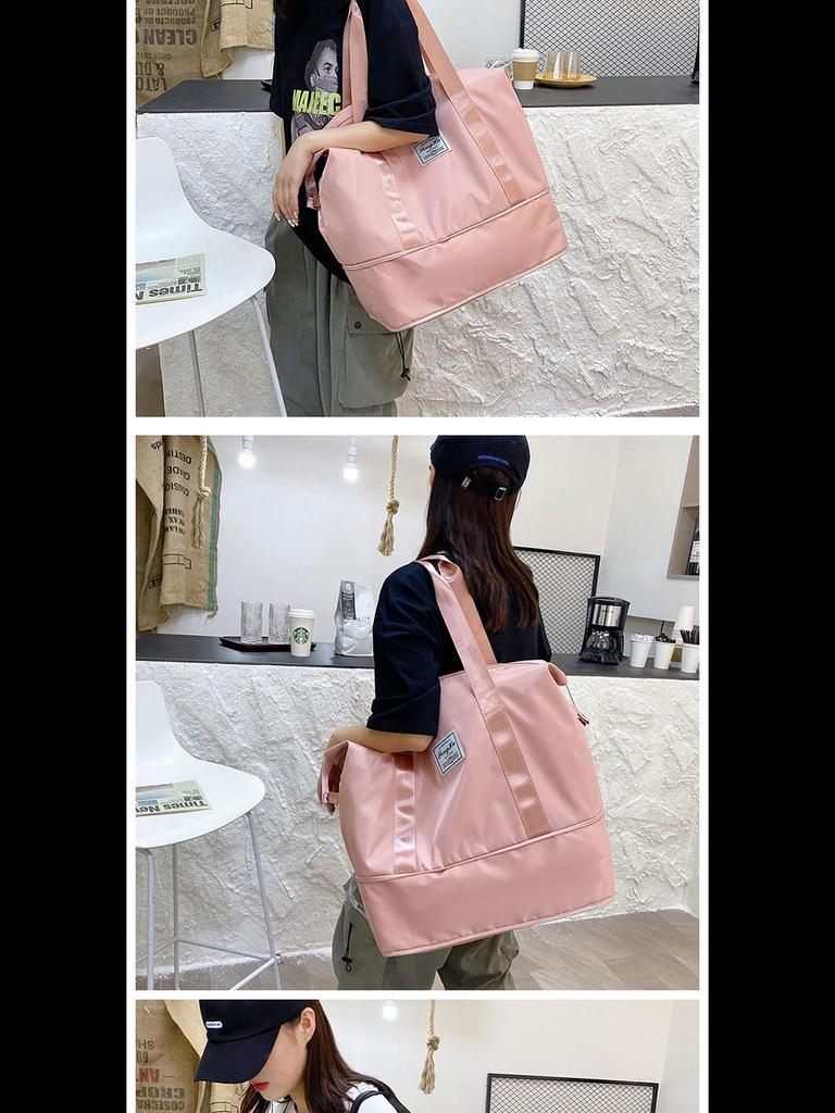 Women's Portable Travel Bag: Lightweight, Large-Capacity Sports & Fitness Bag for Short Trips