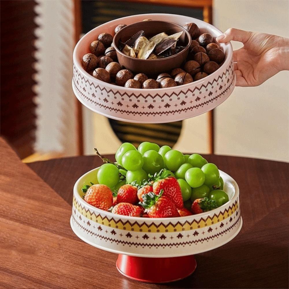 Large Capacity Dried Fruit Plate Plastic Snack Tray Jewelry Storage Tray Entryway Display